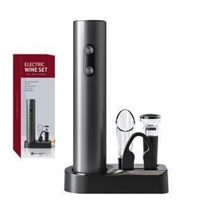Imagen de Sacacorchos destapador eléctrico 4AA, tapón vacío, vertedor, cortante y base, en caja