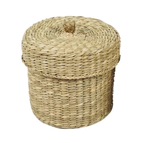 Imagen de Caja organizadora con tapa chica, de fibras naturales, junco de agua