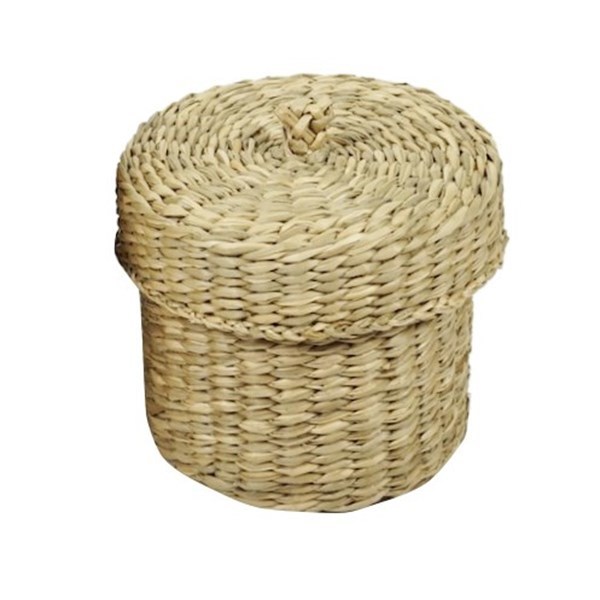 Imagen de Caja organizadora con tapa grande, de fibras naturales, junco de agua