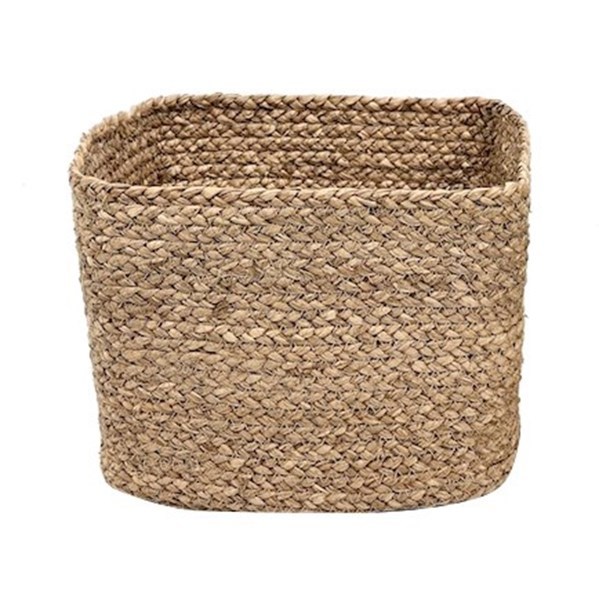 Imagen de Cesta cuadrada de fibras naturales chica, junco de agua