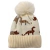 Imagen de Gorro infantil, tejido forrado con diseño de dinosaurios, varios colores
