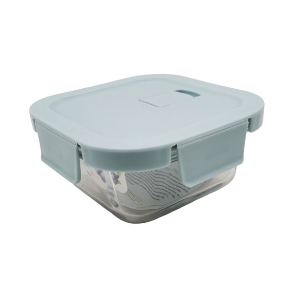 Imagen de Vianda recipiente de vidrio, cierre hermético, 300ml en bolsa, varios colores