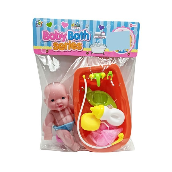 Imagen de Bañito con bebote y accesorios, en bolsa 2 colores