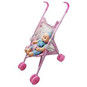 Imagen de Coche para muñeca, de plástico, con bebote en bolsa, 2 colores