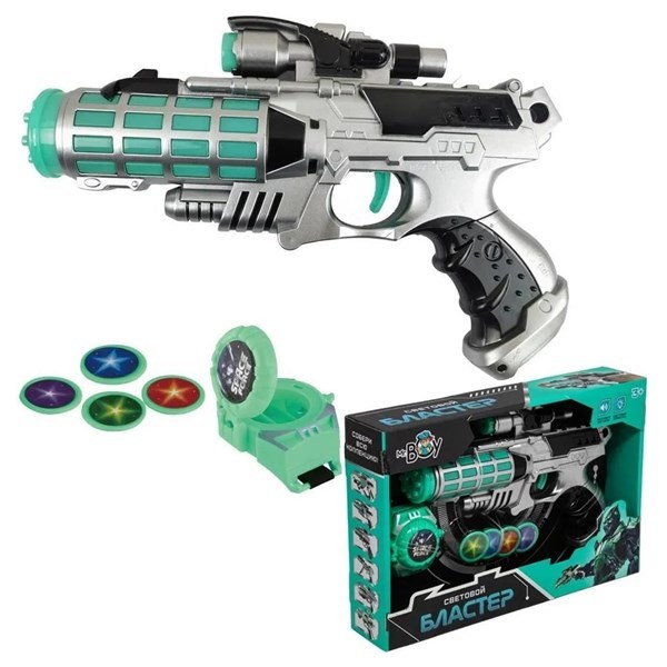 Imagen de Pistola lanza dardos x4 con luz y sonido, 3AA en caja