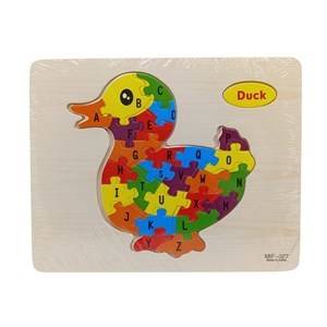 Imagen de Puzzle de madera, formas con abecedario, varios diseños