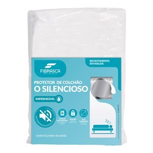 Imagen de Protector de colchón FIBRASCA, de poliéster, impermeable ajustable, Queen, en bolsa