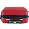 Imagen de Valija Berlina rígida 28" ROJO, ruedas omnidireccionales 360, manija telescópica, tranca numérica, correa para ajustar ropa, bolsillo interior con cierre, color rojo