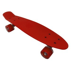 Imagen de Skate de plástico penny ROJO, ruedas de PVC anchas, trucks de metal