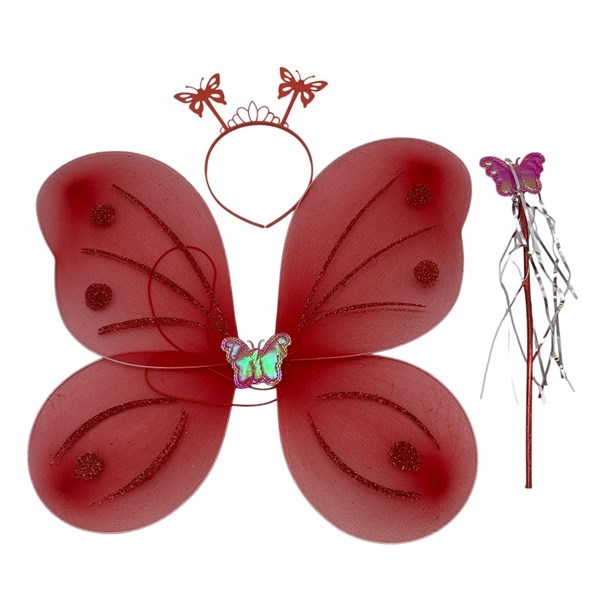 Imagen de Alitas mariposa con tiara y varita, en bolsa varios colores