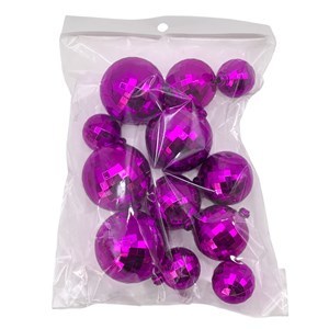 Imagen de Adorno bolas decorativas x12, espejadas diferentes tamaños, varios colores