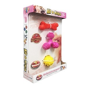 Imagen de Juguete para mascotas de goma x3, para razas pequeñas en caja, FURACAO