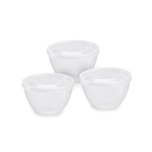 Imagen de Vianda recipiente de plástico transparente, 350ml, x3