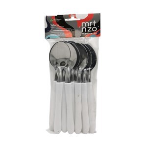 Imagen de Cubiertos cucharas de mesa x12 en bolsa acero inoxidable BLANCO, ELEGANCE MARTINAZZO