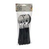 Imagen de Cubiertos cucharas de mesa x12 en bolsa acero inoxidable NEGRO, ELEGANCE MARTINAZZO