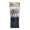 Imagen de Cubiertos tenedores de mesa x12 en bolsa acero inoxidable NEGRO, ELEGANCE MARTINAZZO