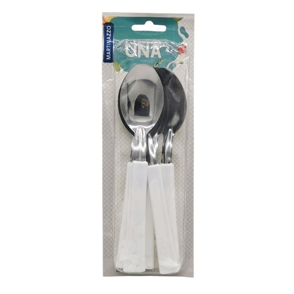 Imagen de Cubiertos cucharas de mesa x6 en blister acero inoxidable BLANCO, UNA MARTINAZZO