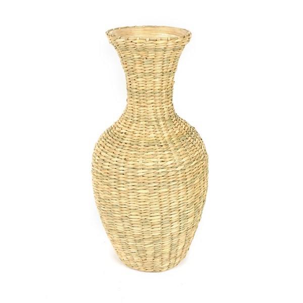 Imagen de Florero de fibras naturales, junco de agua