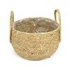 Imagen de Canasto porta maceta 2 asas de fibras naturales, junco de agua