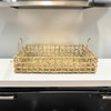 Imagen de Bandeja rectangular calada de fibras naturales, junco de agua