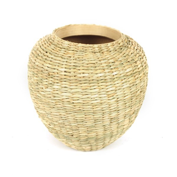 Imagen de Florero de fibras naturales, junco de agua