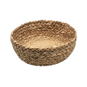 Imagen de Cesta redonda de fibras naturales, junco de agua