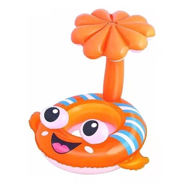 Imagen de Inflable flotador con asiento, techo, 2 colores, en bolsa