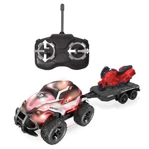 Imagen de Auto a control remoto, recargable, 2AA con luz,  trailer, en caja varios colores