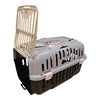 Imagen de Caja transportadora de mascotas Nº2 con asa, de plástico, GRIS, FURACAO