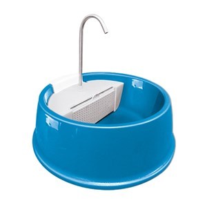 Imagen de Bebedero para mascotas, 1.5L de plástico con filtro de carbón y bomba de presión 220v, en caja, AZUL, FURACAO