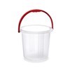 Imagen de Balde de plástico transparente, 10L graduado, asa de varios colores