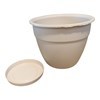 Imagen de Maceta de plástico con plato anti dengue 1,5L, BEIGE
