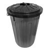 Imagen de Papelera de plástico con tapa 40L, GRIS