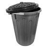 Imagen de Papelera de plástico con tapa 40L, GRIS
