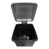 Imagen de Papelera de plástico con pedal 14,5L, NEGRO
