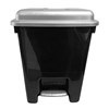 Imagen de Papelera de plástico con pedal 14,5L, NEGRO