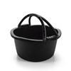 Imagen de Palangana de plástico con 2 asas 14L, NEGRO
