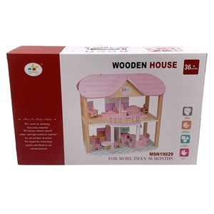 Imagen de Casita de madera para armar, con muebles en caja