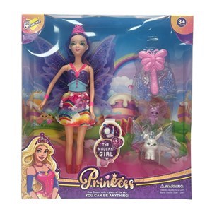 Imagen de Muñeca, hada con mascota y accesorios, en caja