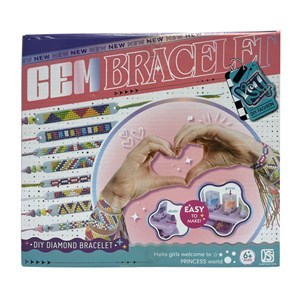Imagen de Cuentas diamantes de acrílico para colorear pulseras, en caja