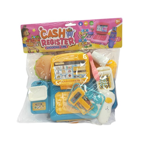 Imagen de Caja registradora, con luz sonido y accesorios, varios colores, en bolsa