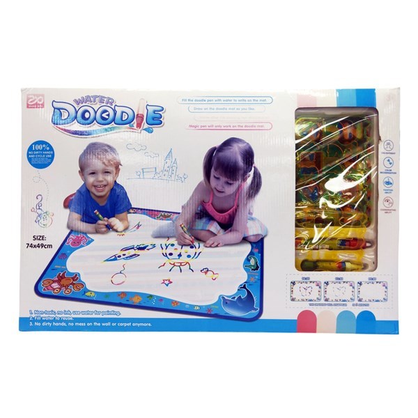 Imagen de Alfombra para pintar con 2 marcadores mágicos de agua, 4 stencil en caja