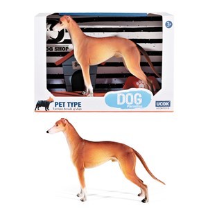 Imagen de Animales de goma perro galgo, en caja