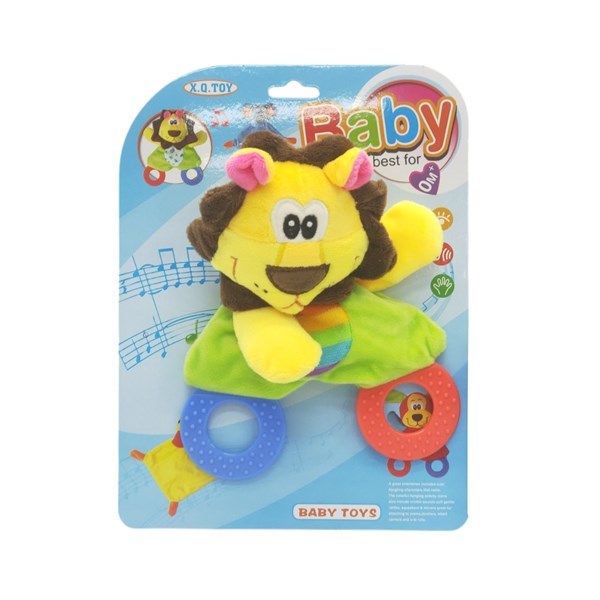 Imagen de Sonajero de peluche, con mordillos, en cartón