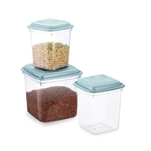 Imagen de Frasco de plástico x3 con tapa, 1100/1800/2700ml,