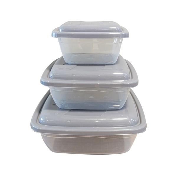 Imagen de Vianda recipiente de plástico 1.5L, x3 350 a 1500ml, varios colores