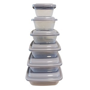 Imagen de Vianda recipiente de plástico 1.5L, x6 240 a 1500ml, varios colores