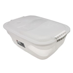Imagen de Caja organizadora de plástico con tapa 10L, transparente