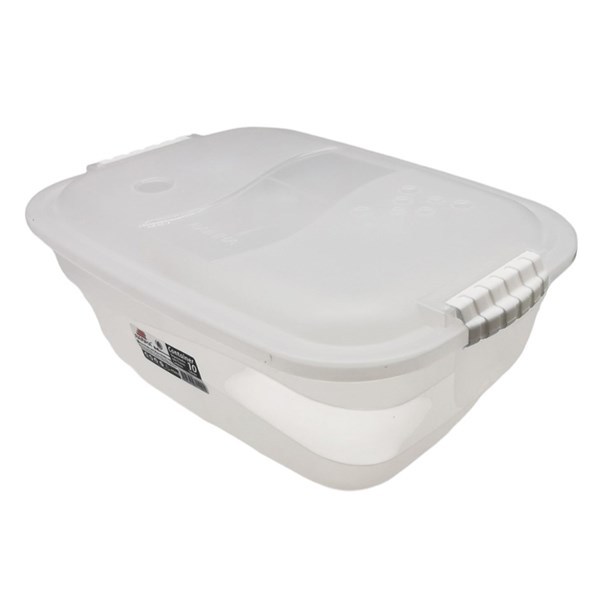 Imagen de Caja organizadora de plástico con tapa 10L, transparente