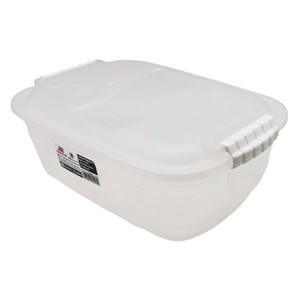 Imagen de Caja organizadora de plástico con tapa 6L, transparente